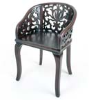 Damask Chair with side panels
